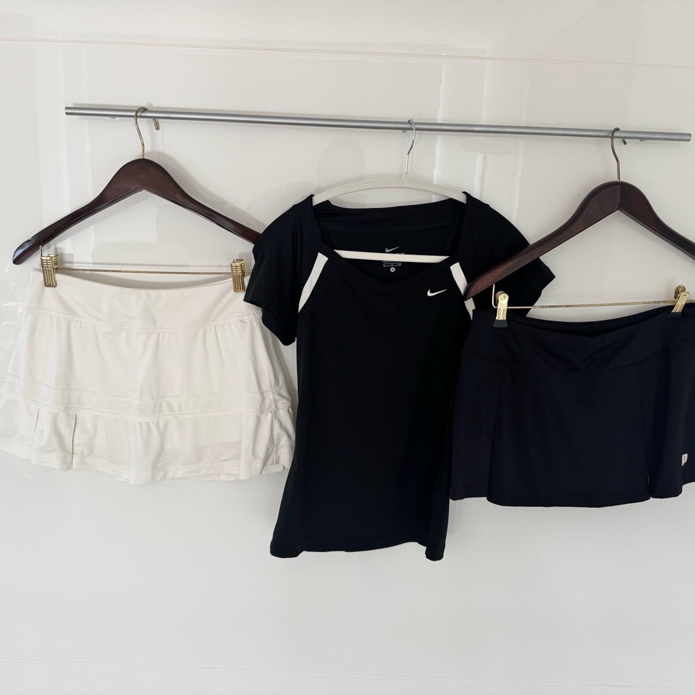 Bulk of Tennis skorts (Nike and Prince)  (two) and a Nike T-shirt